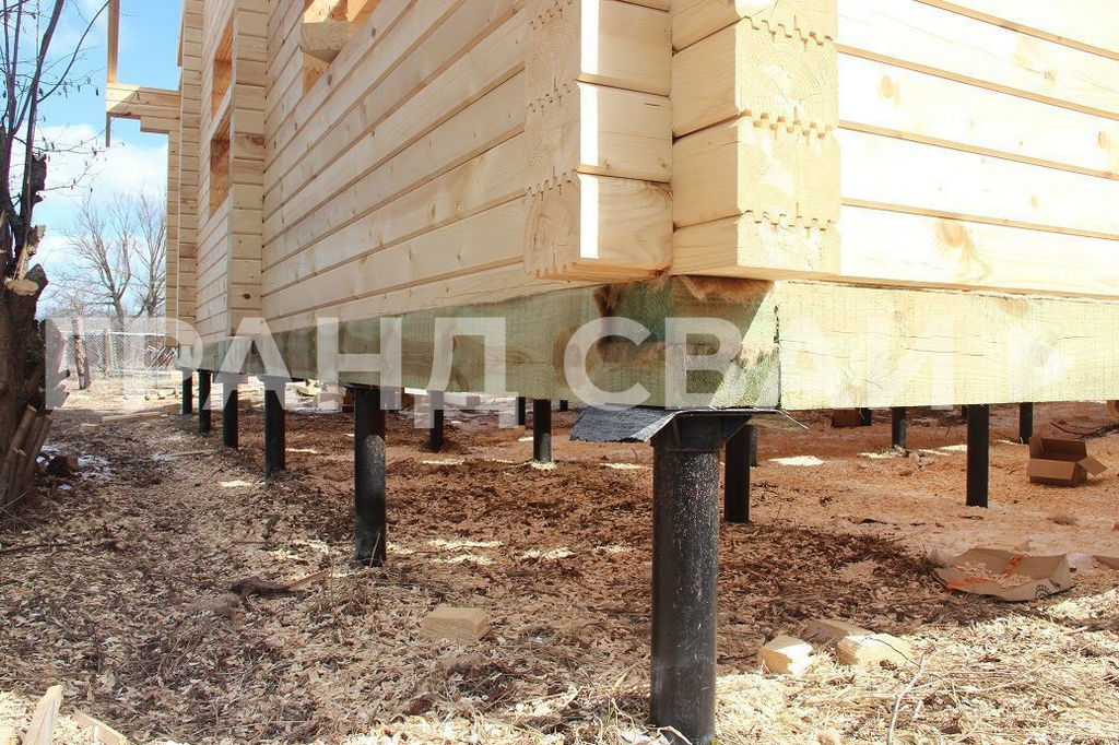 Столбчатые фундаменты деревянных домов, фото, схема, опора